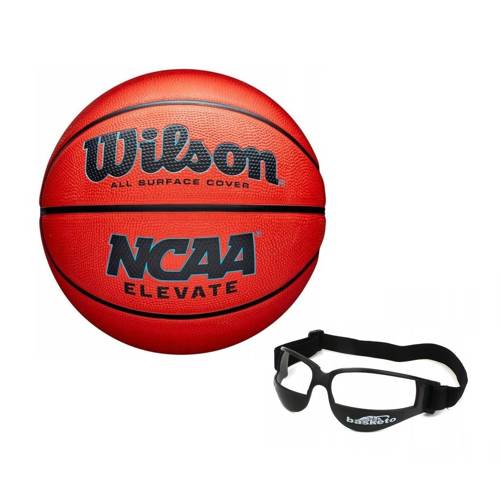 Set of Wilson NCAA Elevate Basketball + Dribble Specs No Look Basketball Eye Glass Goggles