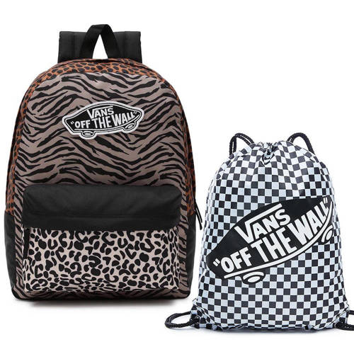 Vans Realm Backpack Animal Patterns + Benched Bag Batoh